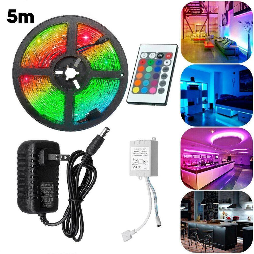 Fita Led Rgb 5M Multicores Brilho Digital Neon 110V/220V