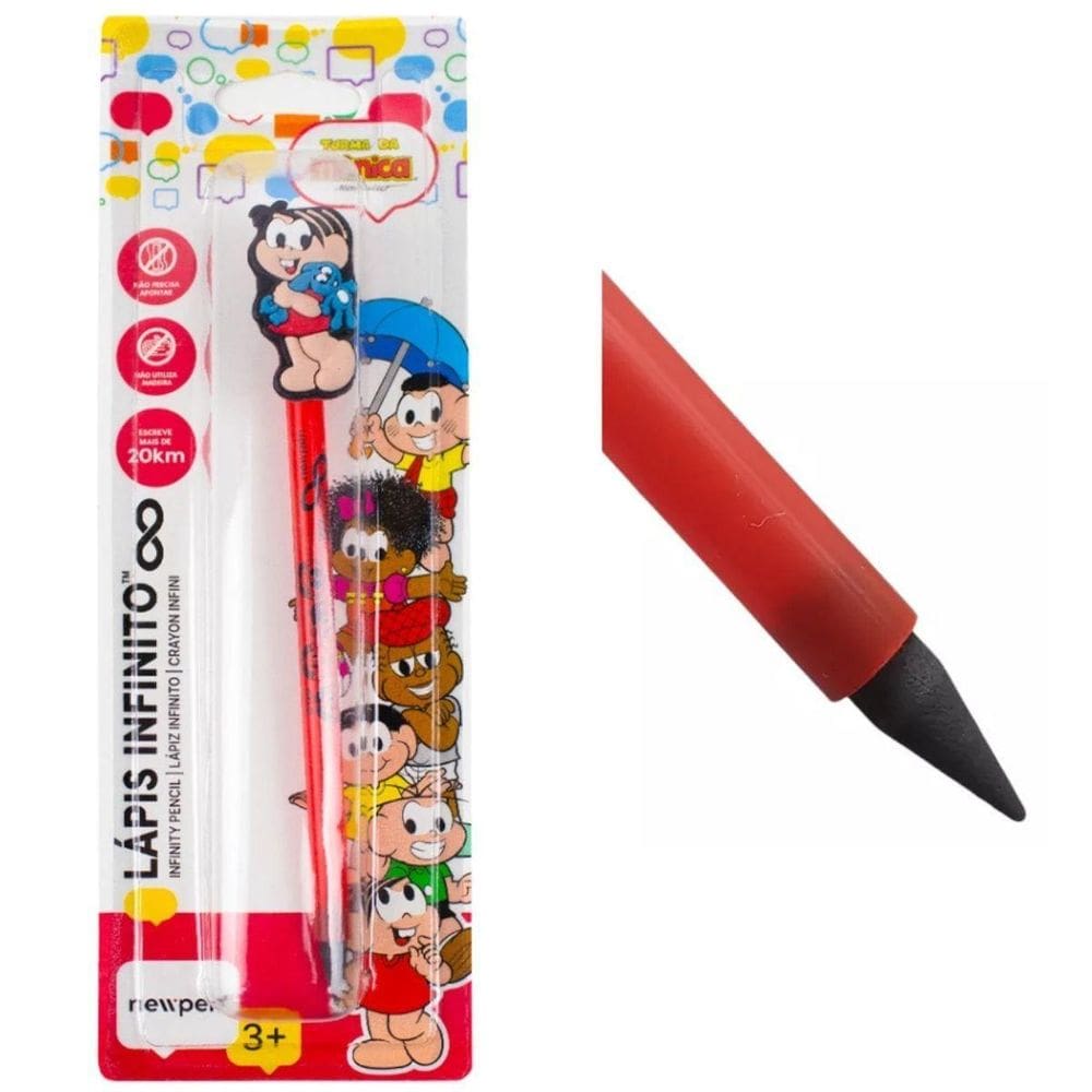 Lápis Infinito Hb Vermelho Turma Da Mônica - Mônica - Newpen