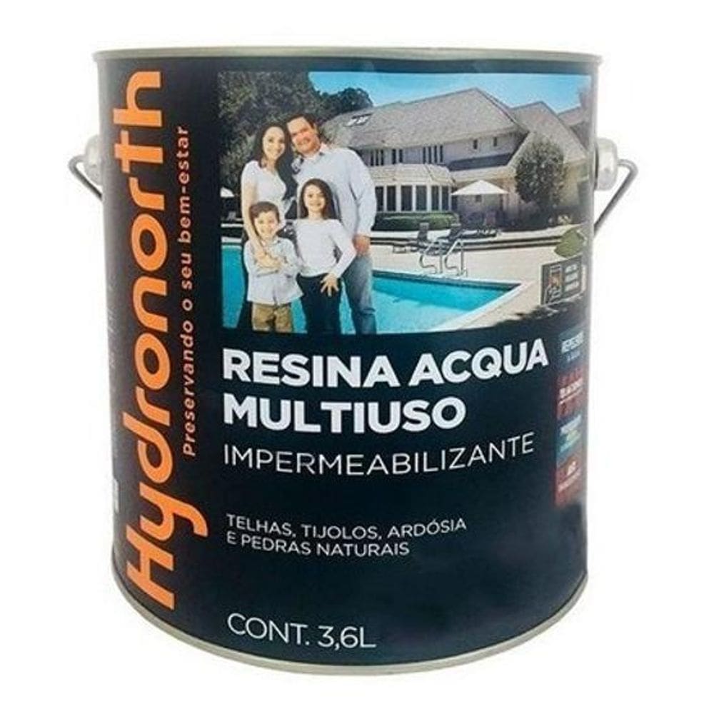 Resina Acrílica Acqua Incolor 3,6L Hydronorth