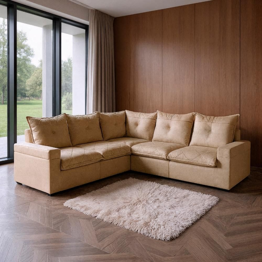 Sofá de Canto Tera Luxo Reclinável 2,62x2,62m Bom Pastor