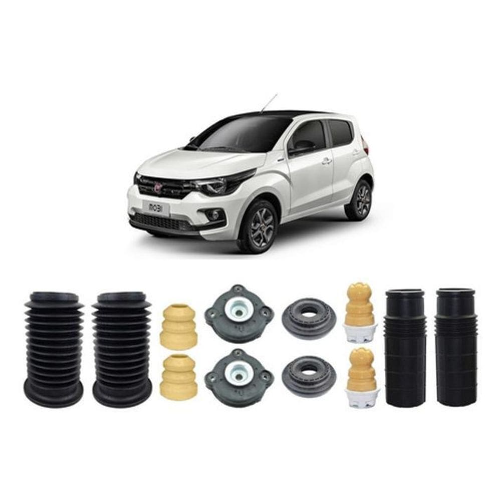 Kit Coxim Dianteiro + Batente Traseiro Mobi 2017 2018 2019