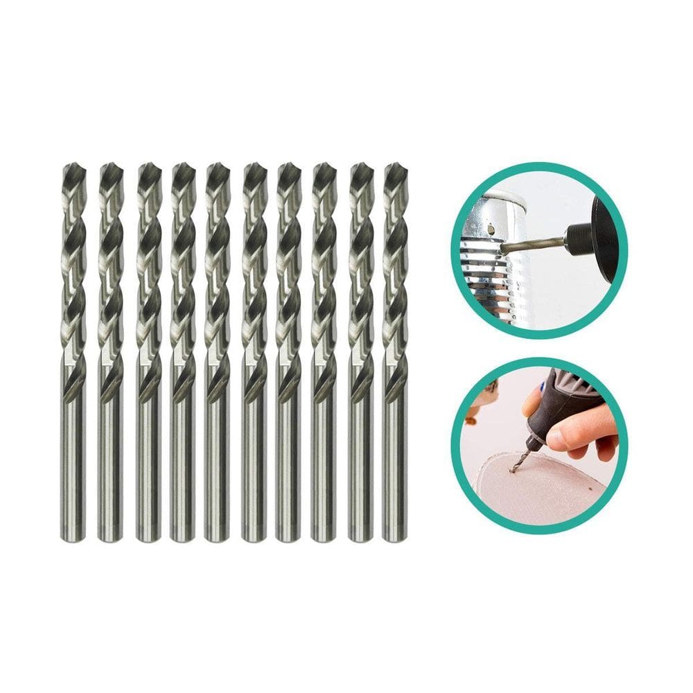 Kit 10 Mini Brocas 2.5Mm Fina Para Micro Retífica Furadeira