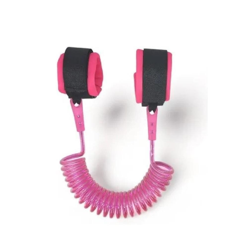 Pulseira Guia De Segurança Infantil Ajustável Com Trava Rosa