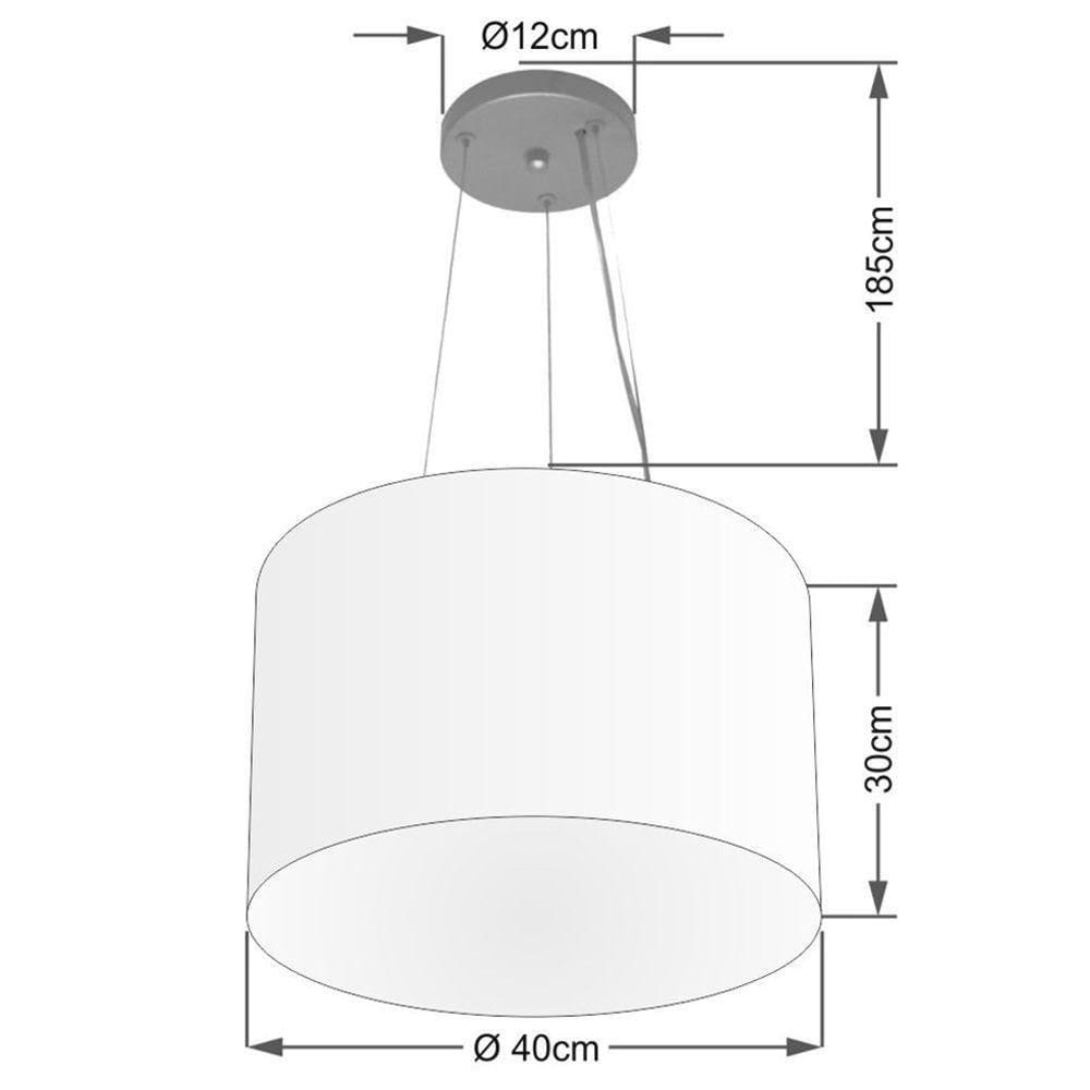 Lustre Luminária Pendente Cupula Em Tecido Md-39801 - Bivolt - Para 3-lâmpadas E27 - Lustres Vivare Palha 40x30cm