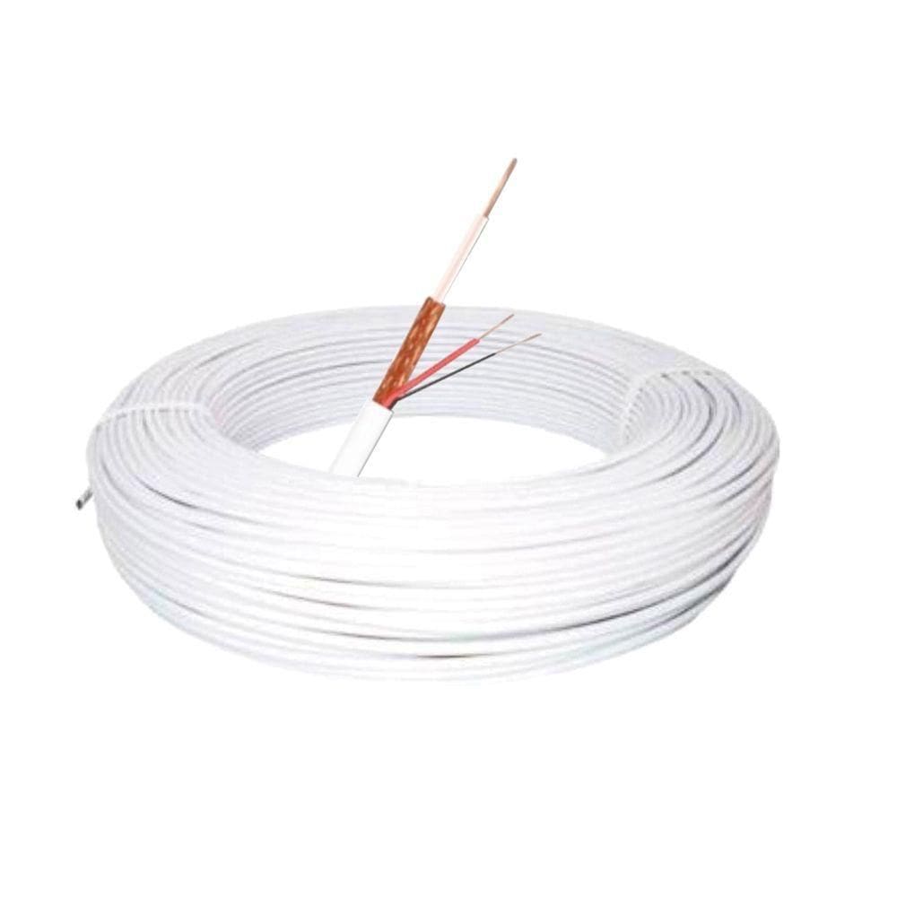 Cabo Coaxial Multitoc Rf 4mm 85% Cobre Alim Interna Branco 100m