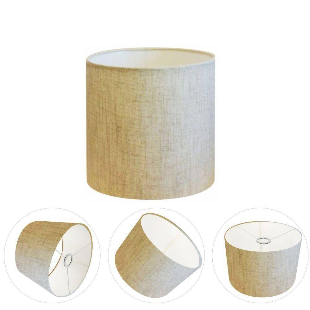Cúpula Abajur Cilíndrica Cp-7005 ø18x18cm Rustico Bege