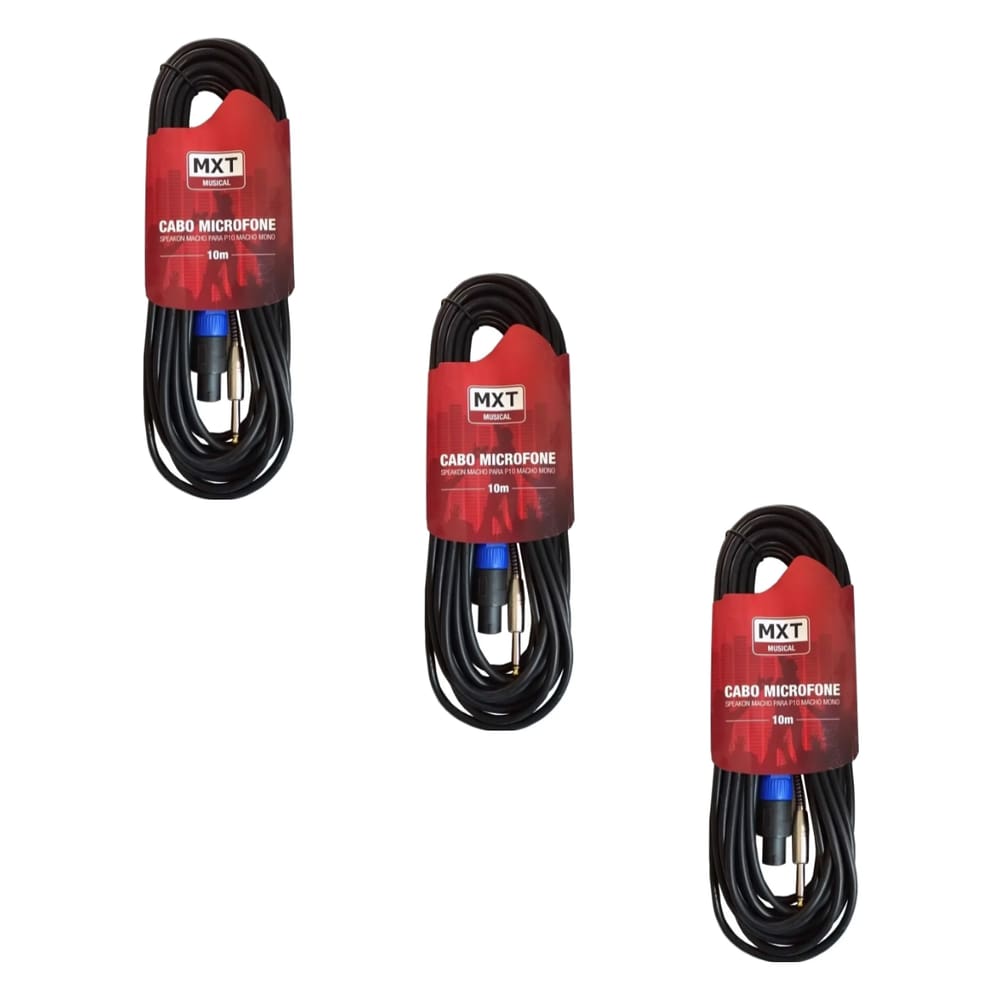 KIT 3 Cabo Speakon Macho P10 Macho MXT 10 Metros