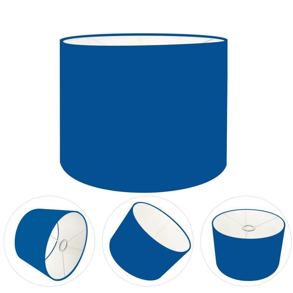 Cúpula Abajur Cilíndrica Cp-7016 ø35x30cm Azul Marinho