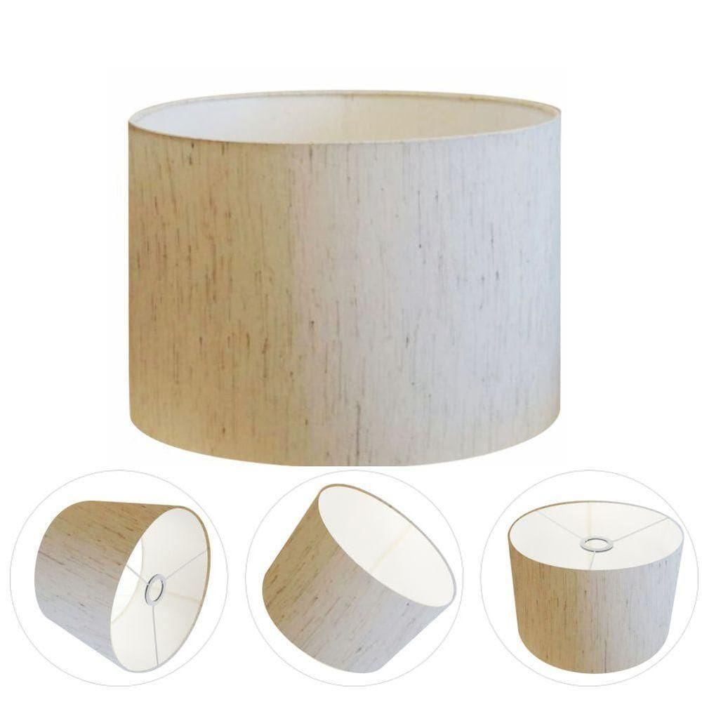 Cúpula Abajur Cilíndrica Cp-7022 ø45x30cm Linho Bege