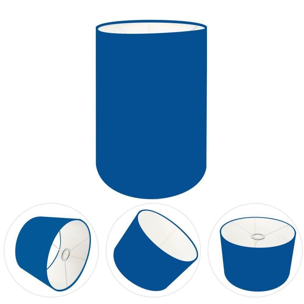 Cúpula Abajur Cilíndrica Cp-7006 ø18x25cm Azul Marinho
