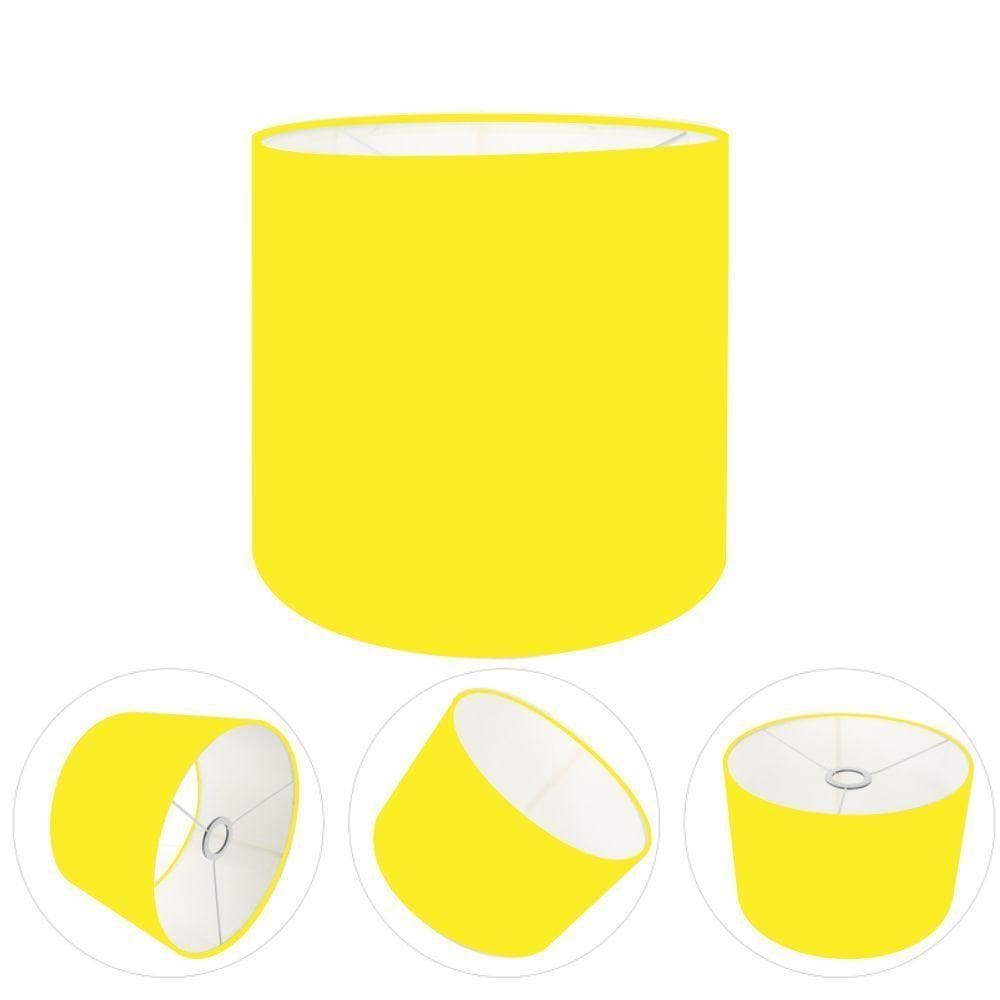 Cúpula Abajur Cilíndrica Cp-7007 ø20x22cm Amarelo