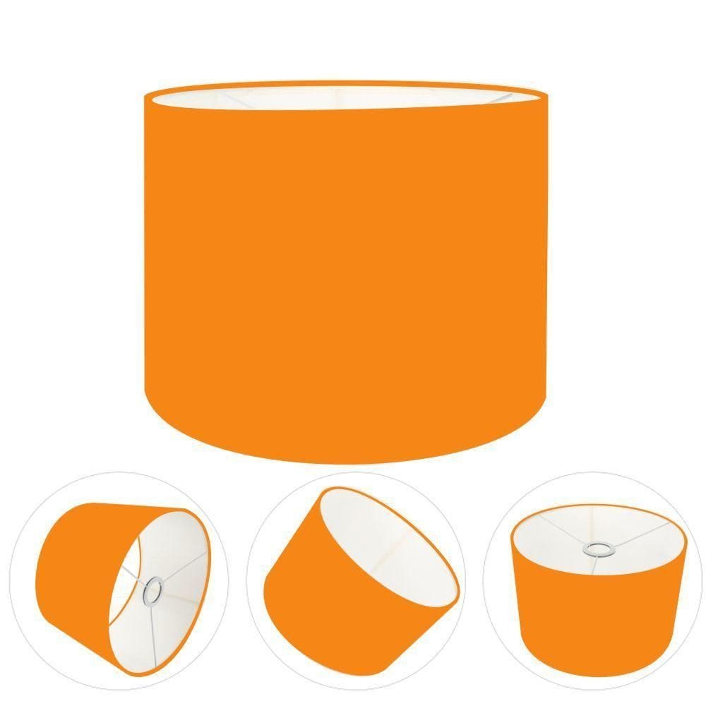 Cúpula Abajur Cilíndrica Cp-7016 ø35x30cm Laranja