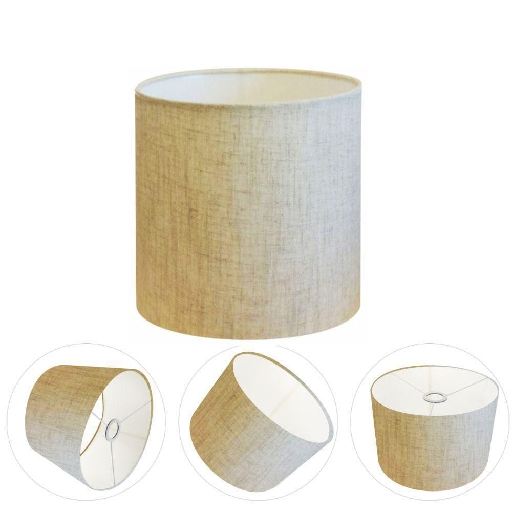 Cúpula Abajur Cilíndrica Cp-7010 ø25x25cm Rustico Bege