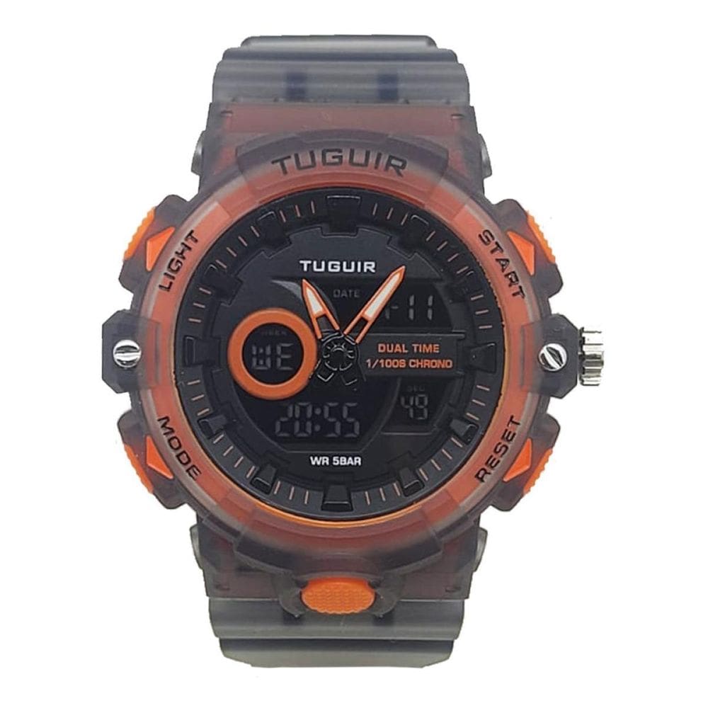 Relógio Masculino Relógio Tuguir Anadigi Tg30415 Cinza E