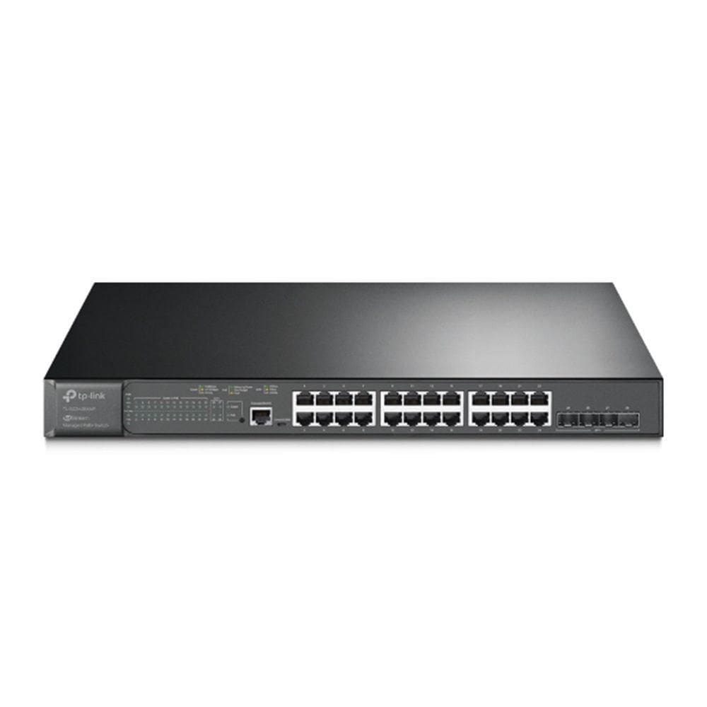 Switch Tp-link Gigabit 24 Portas Poe+ 4 Sfp 10g Tl-sg3428xmp