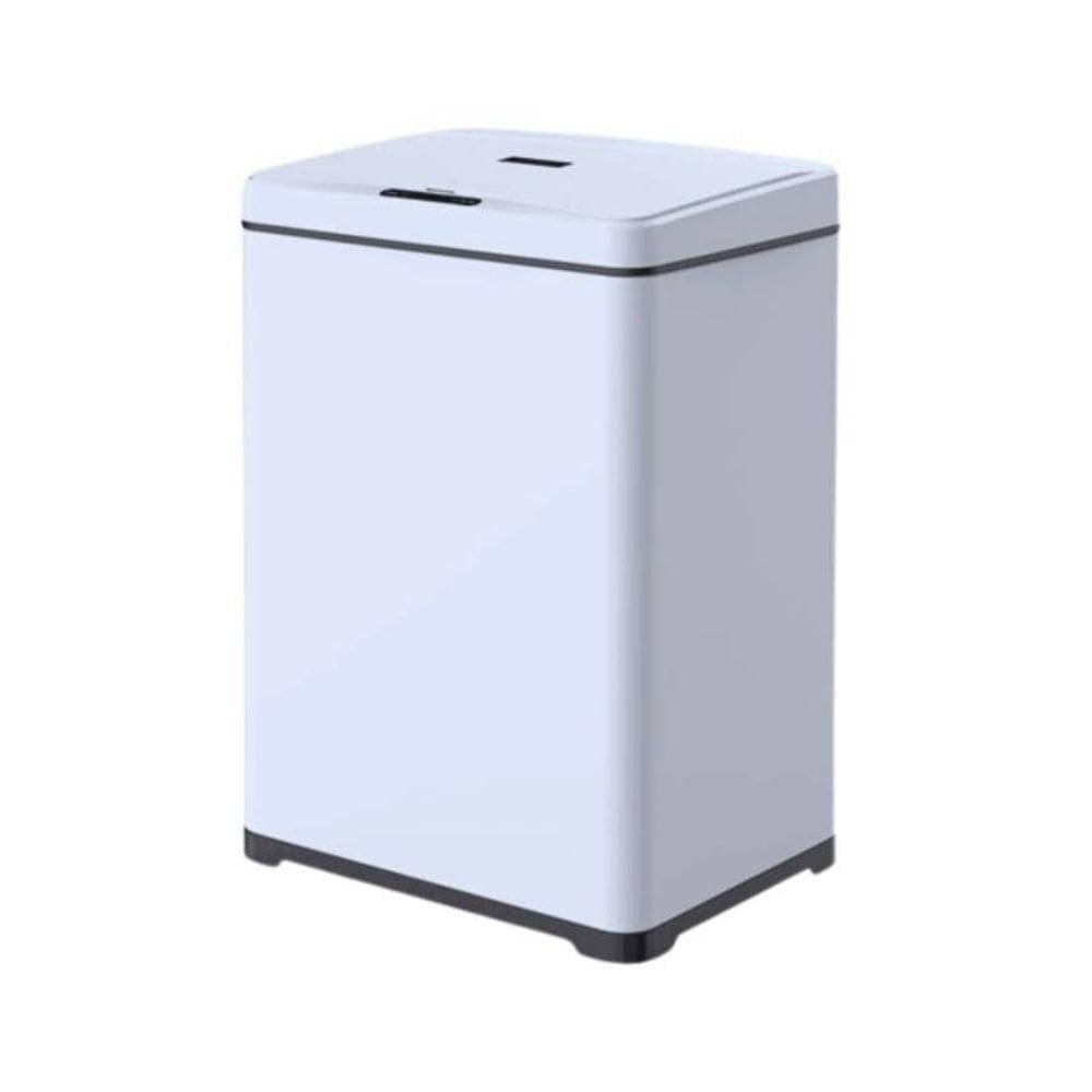 Lixeira Automática Inox Branco Retangular 40 Litros C/sensor