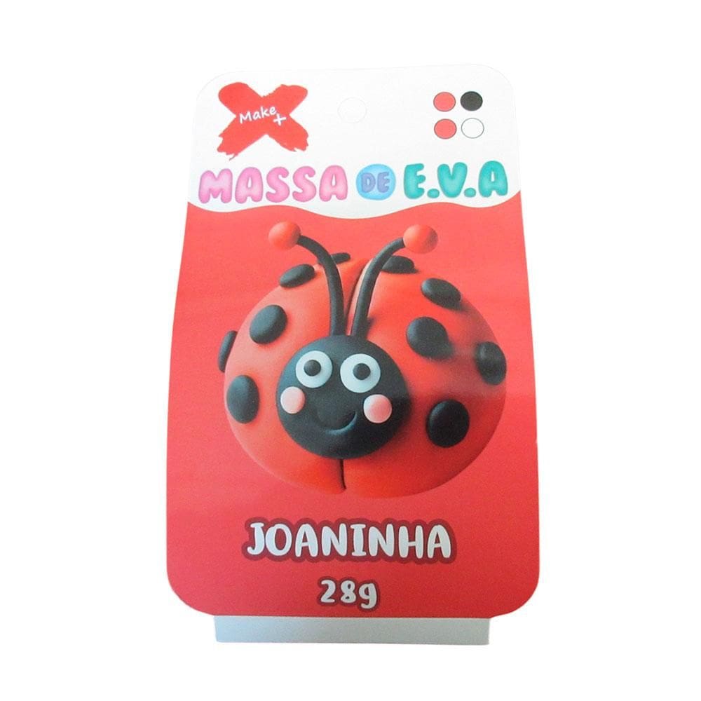 Massa de EVA em pote 28g 4 cores Joaninha - Gatte