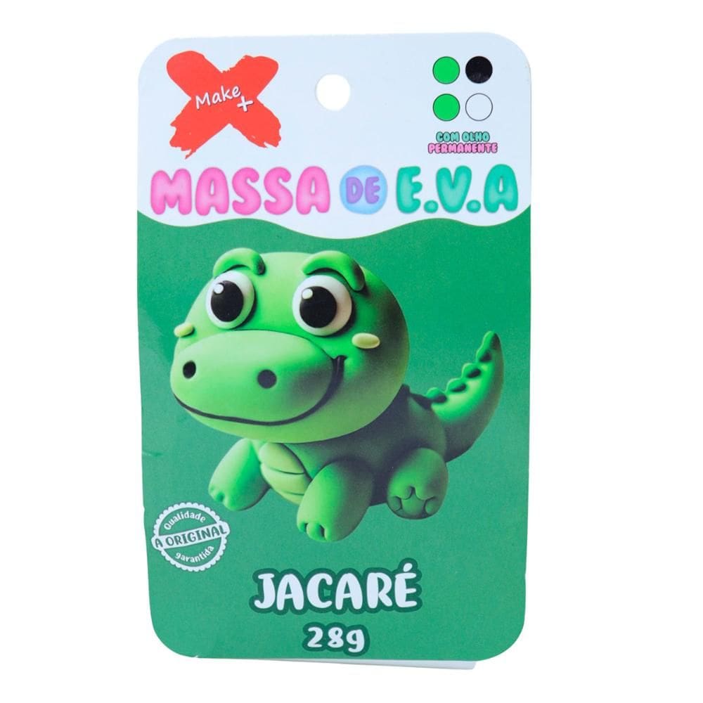 Massa de EVA em pote 28g 4 cores Jacaré - Gatte