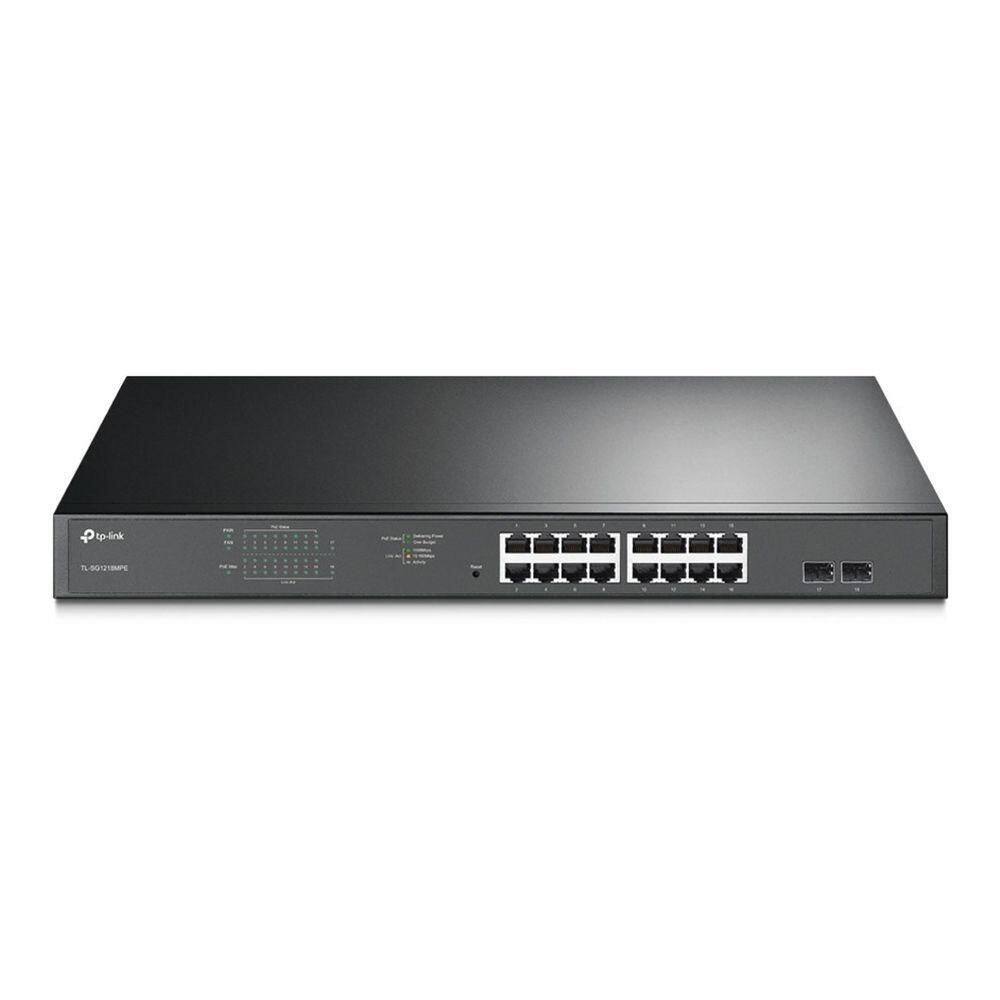 Switch Gigabit Easy Smart 10-100-1000 C- 18 Portas (sendo 16 Poe + 2 Sfp) Tl-sg1218mpe Smb