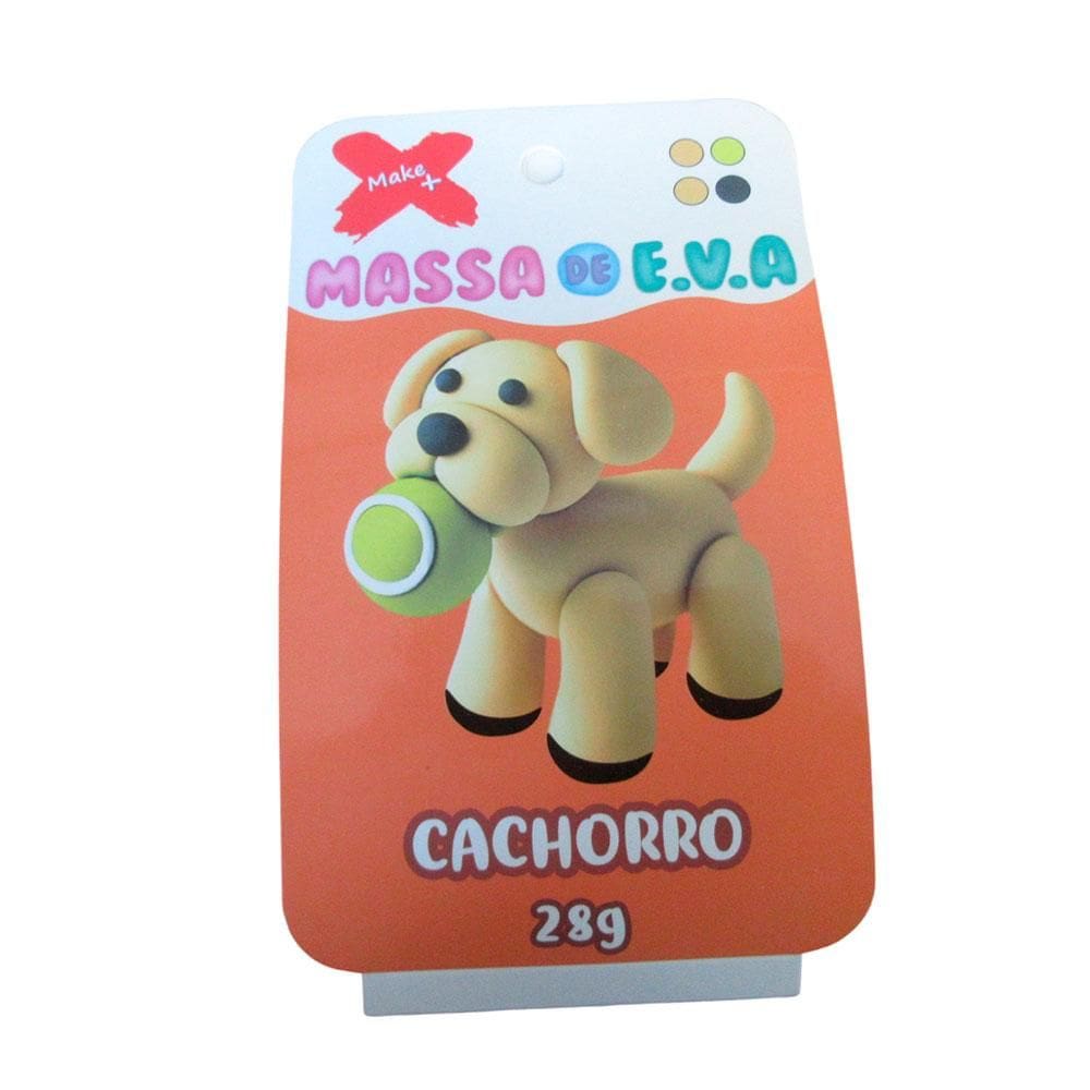 Massa de EVA em pote 28g 4 cores Cachorro - Gatte