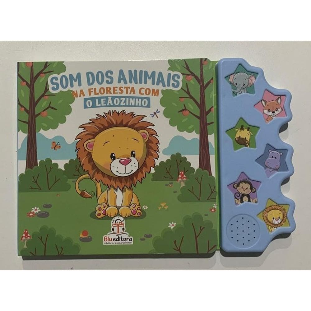 Livro Som Dos Animais - Na Floresta Com O Leãozinho - Blu