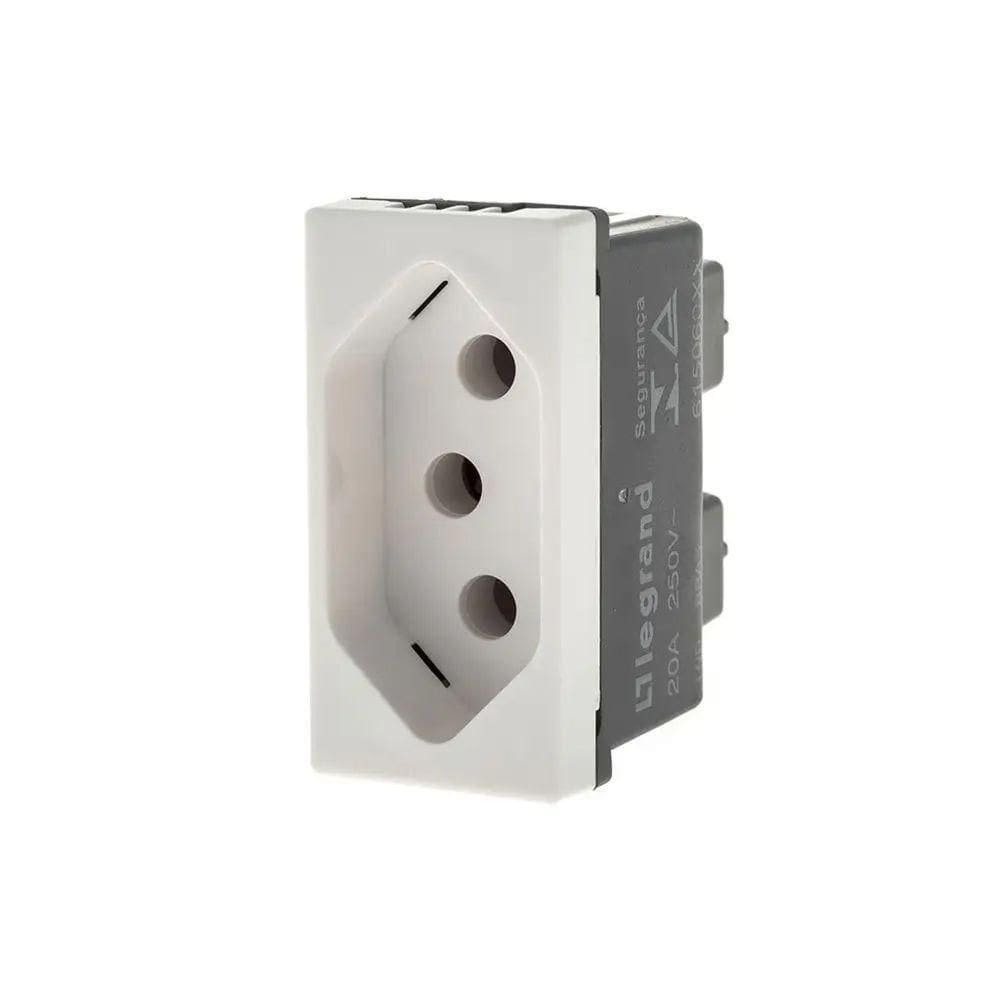 Tomada 2p+t 20a 250v B.parafuso 1m Branca 615060bc
