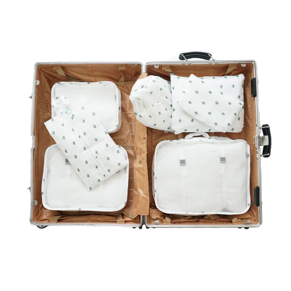 Kit Organizador Para Mala De Viagem 7 Peças - Cactus
