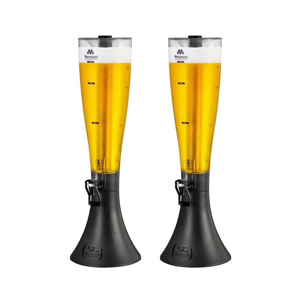Kit 2 Torres Chopp Tulipa 3,5L Gelada Marcbeer Marchesoni