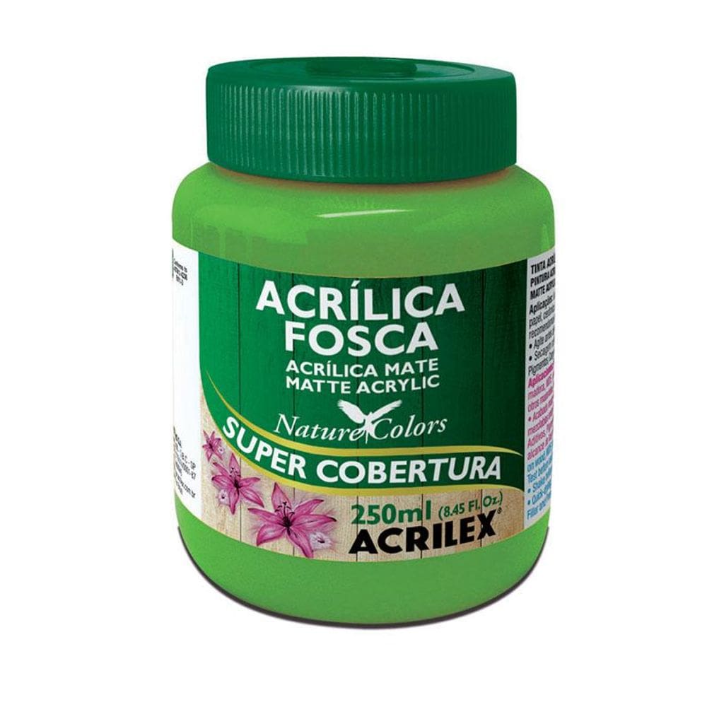 Tinta acrílica fosca Verde Folhas 250ml 510 Acrilex