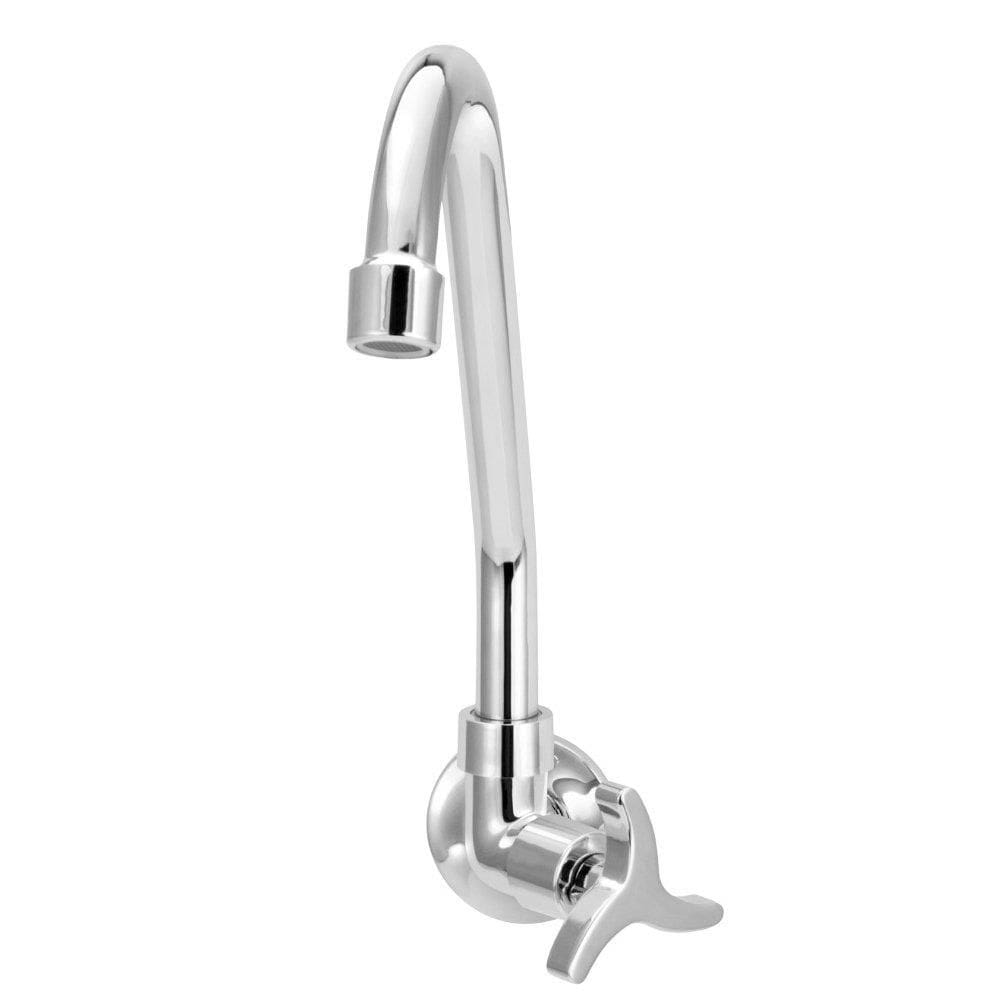 Torneira Cozinha Forusi para Parede - Bica Móvel Jr C36 com 1/4 de Volta Cromado