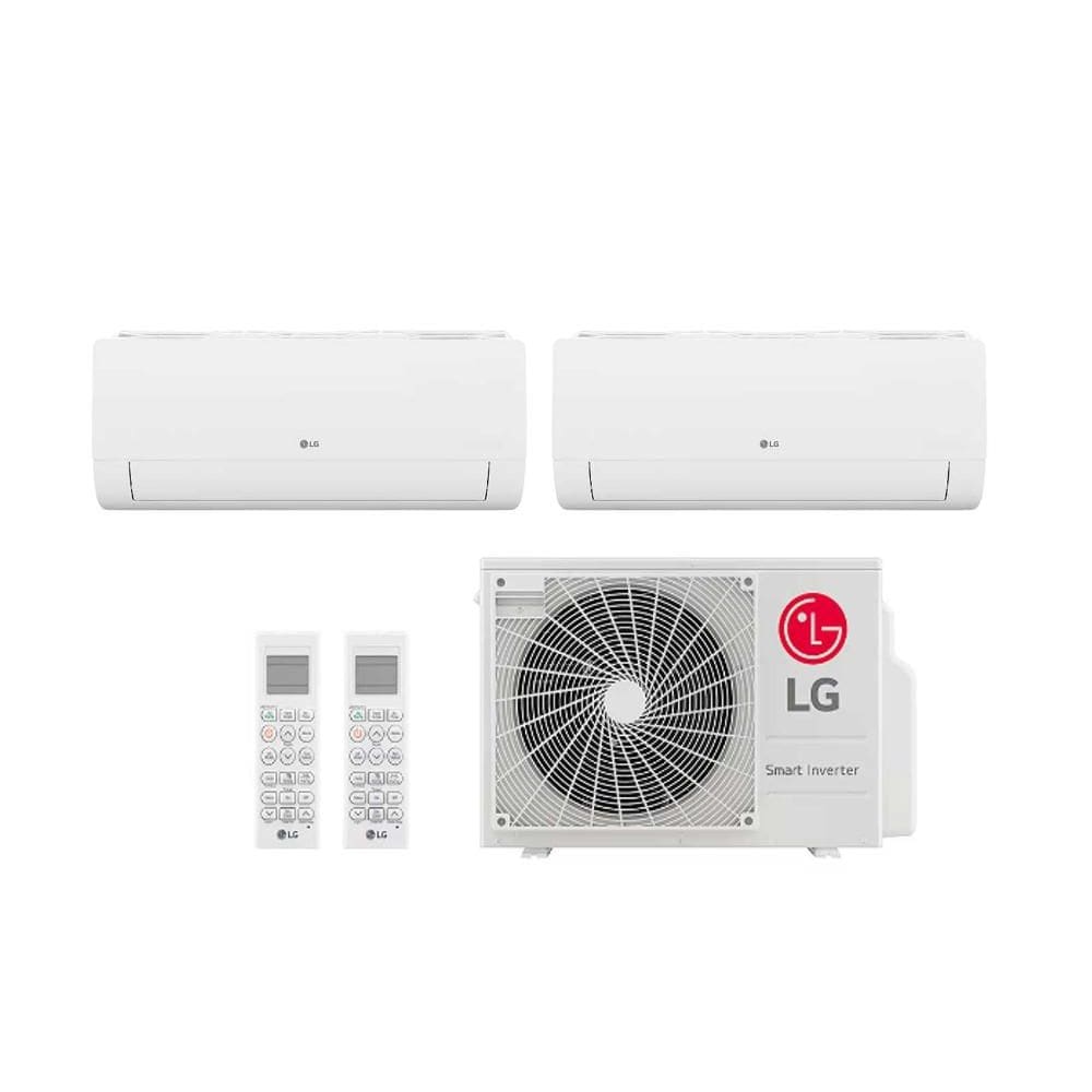 Ar condicionado Multi Split Inverter 2 ambientes (Hiwall 2X 12.000BTUS) Quente/Frio WiFi integrado