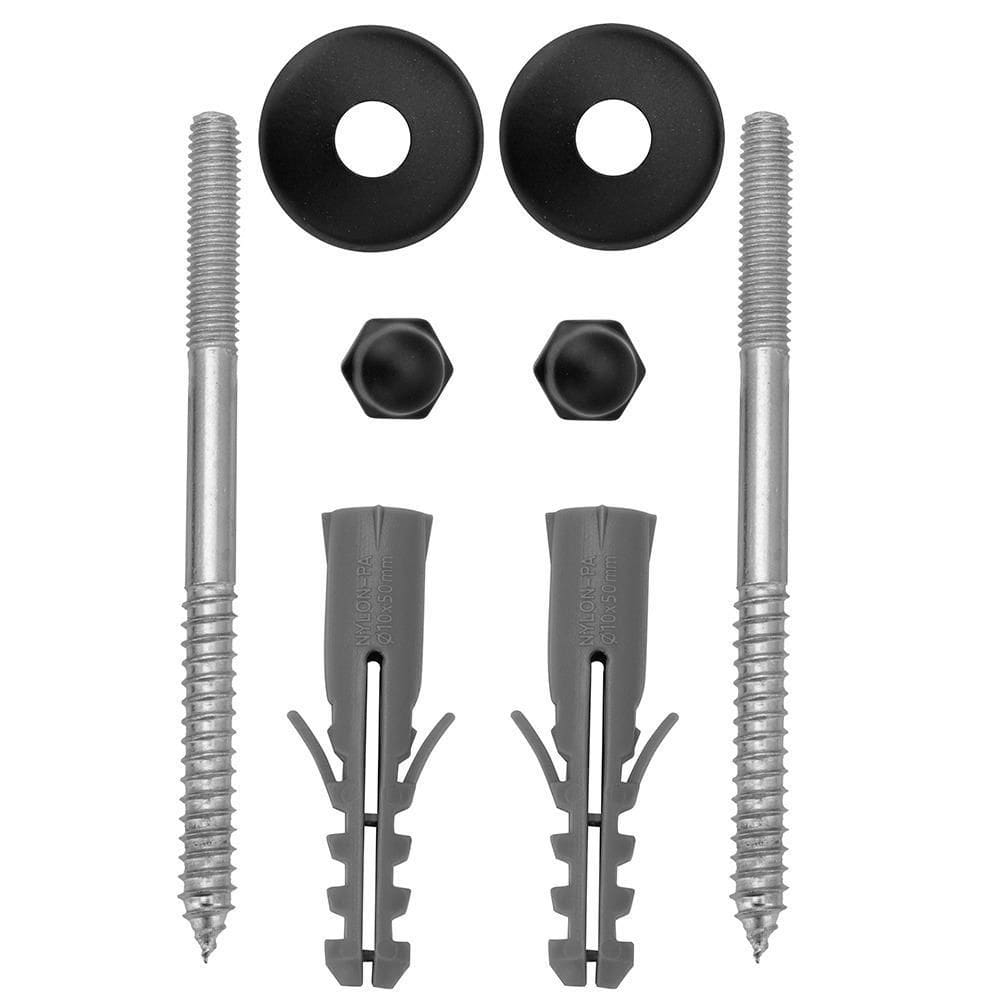 Kit Parafuso Inox Black/Preto 8Mm Fixação Vaso Sanitário