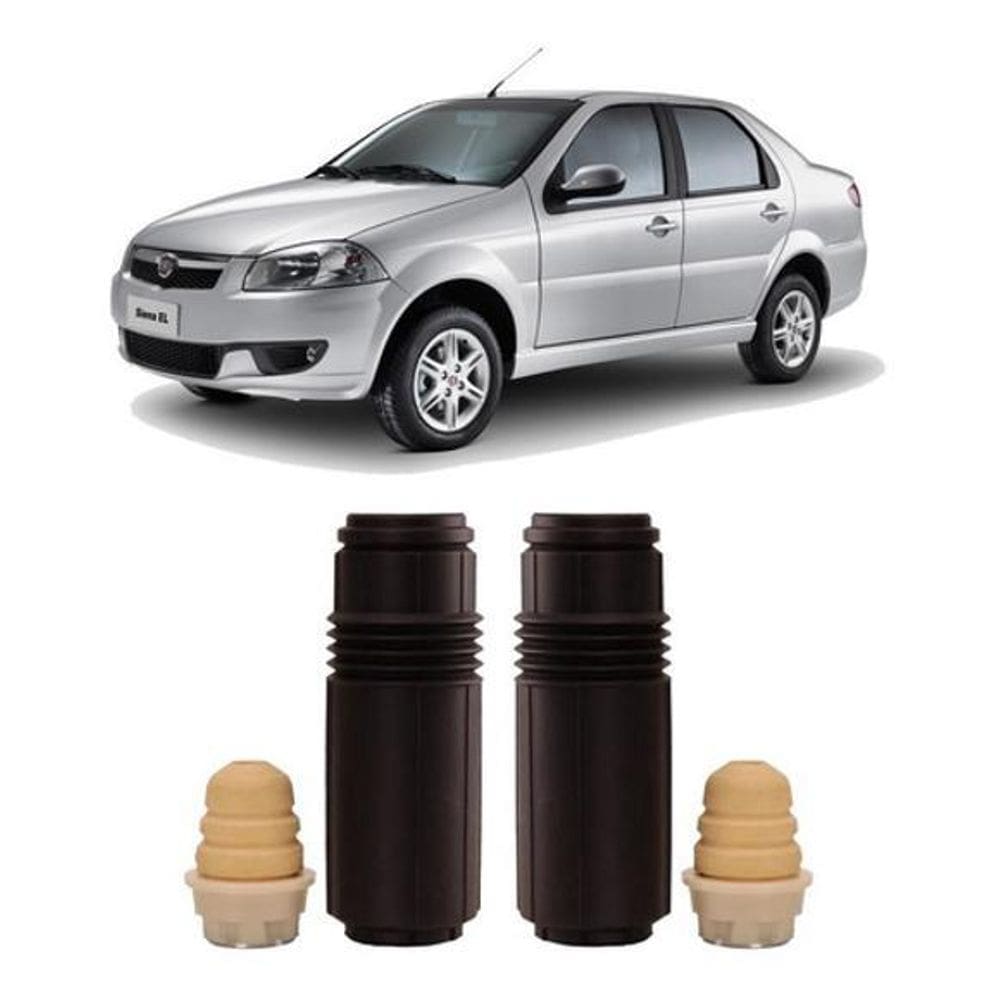 2 Batente Coifa Amortecedor Traseiro Siena 2012 2013 2014 15