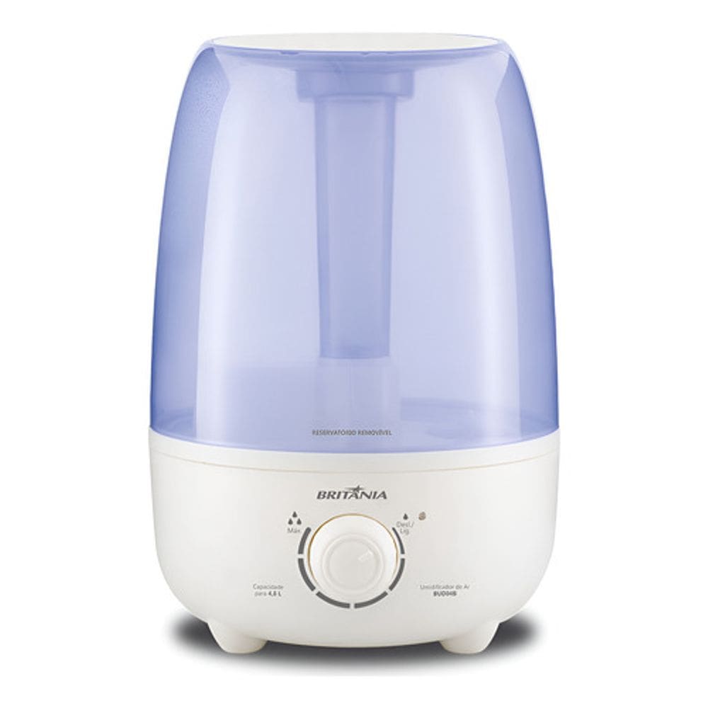 Umidificador De Ar 30x20x23cm 4,8l Bivolt - Britania Branco E Azul