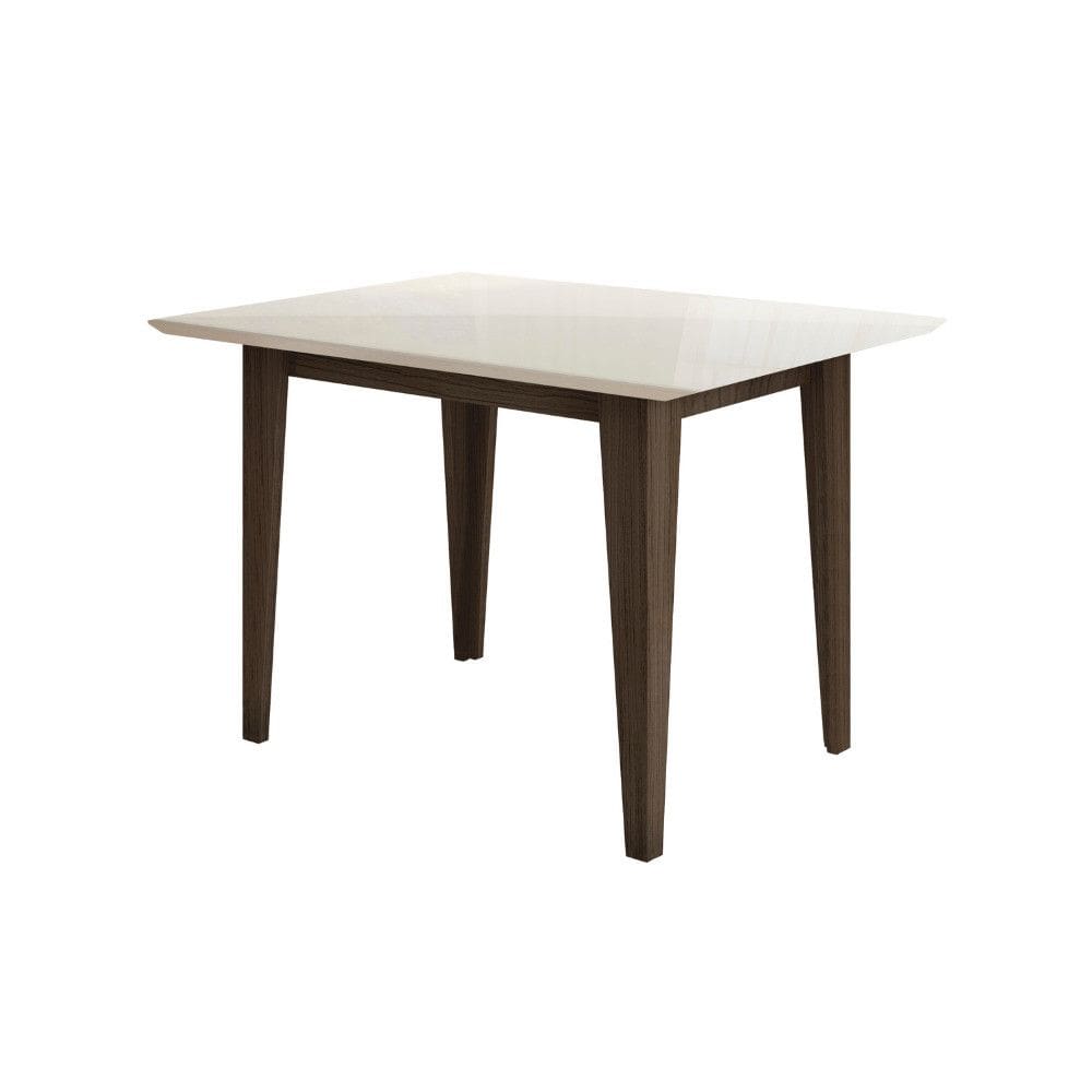 Mesa de Jantar 120cm com Vidro Kate Poliman Móveis