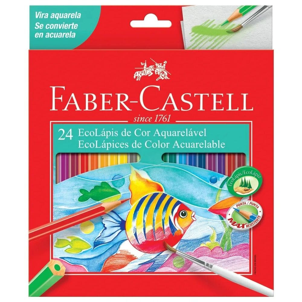 Lapis De Cor Aquarelavel 24 Cores Faber Castell