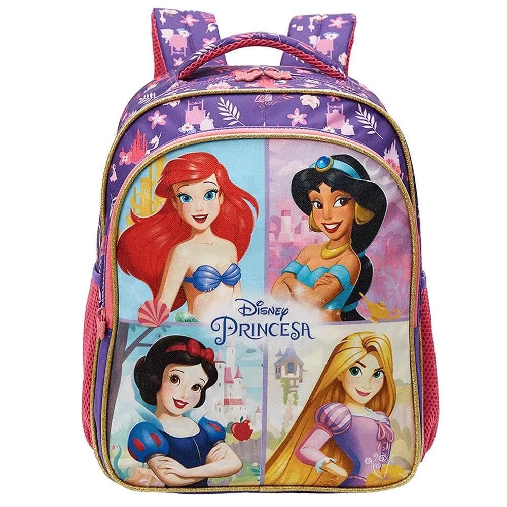 Mochila De Costas Escolar Infantil Princesas Disney Luxo