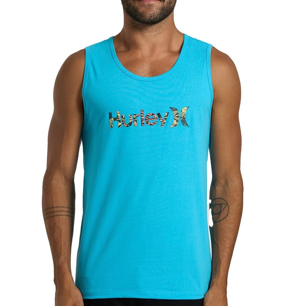 Regata Hurley O&O Floral SM26 Masculina Azul