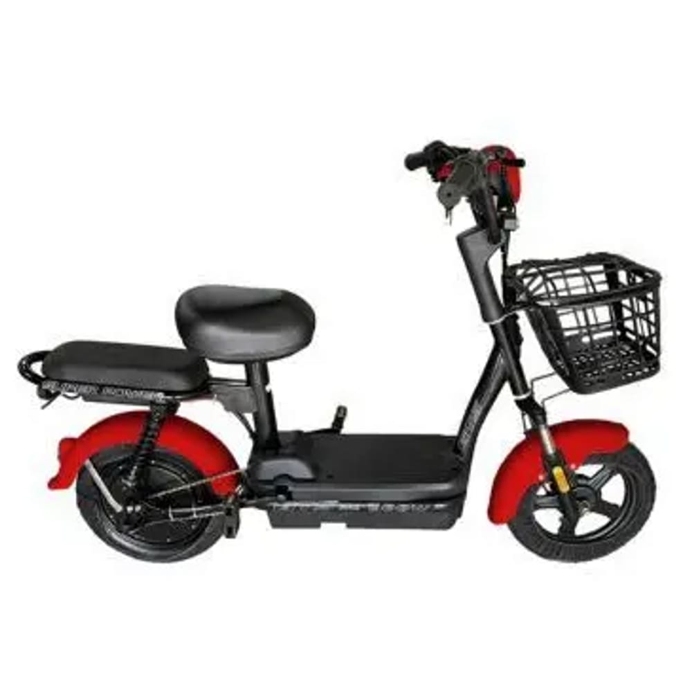 Bicicleta Elétrica 500w Aro 14 48v mini scooter Preto/Vermelho