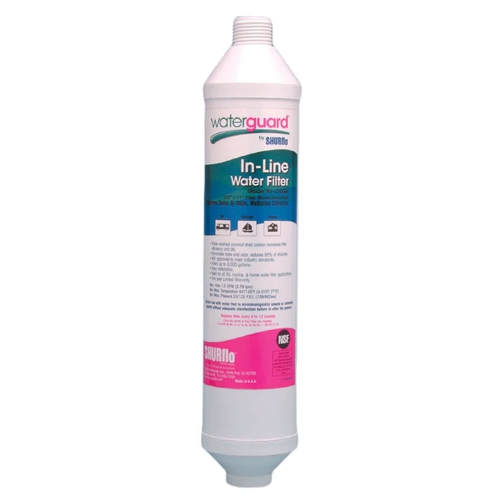 Filtro de água SHURFLO RV-210GH-A Waterguard 11 em linha branco