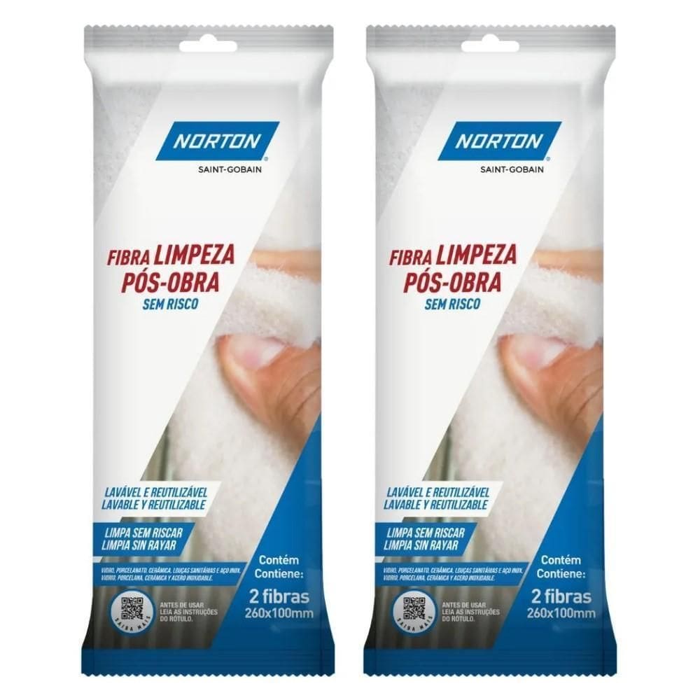 Kit 4 Esponja Super Fibra Limpeza Sem Risco Bucha Branca