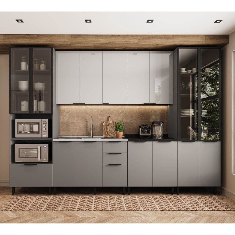Cozinha Modulada 6 Peças sem Pia Lumina Telasul