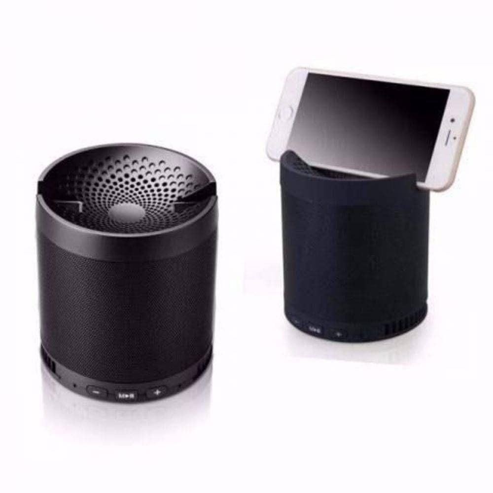 Caixa de Som Bluetooth Q3 USB SD Aux com Suporte para Celular Preto