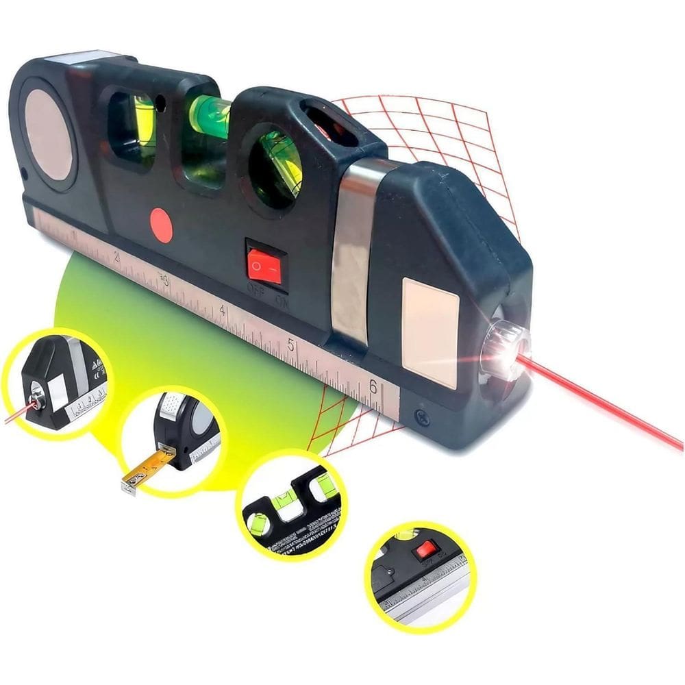 5 Nivel A Laser Em Aluminio Comtrena Regua Embutida