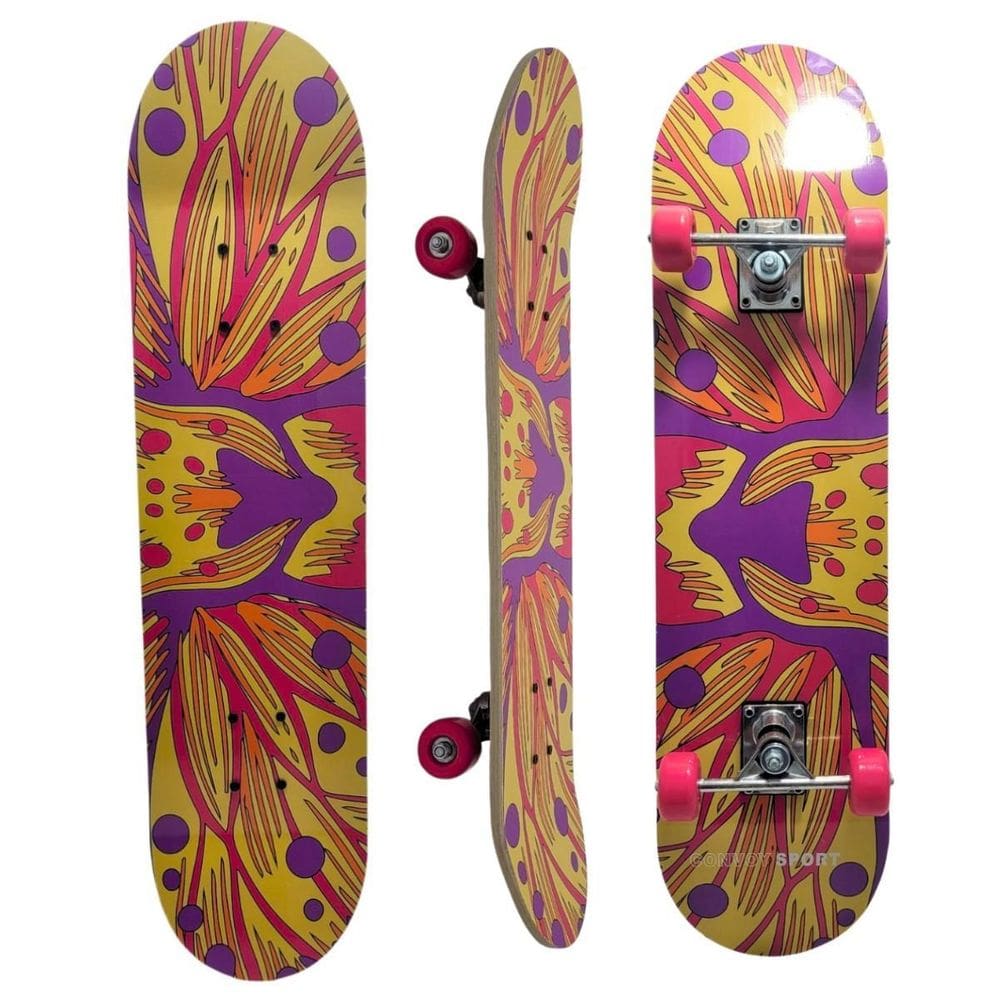 Skate Board Infantil Funs Iniciante Esporte Suporta Até 50Kg