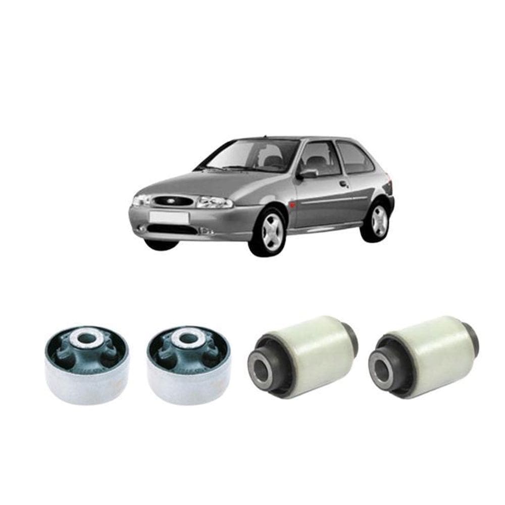 Kit 4 Bucha Balança Bandeja Dianteira Fiesta 1996 1997 1998