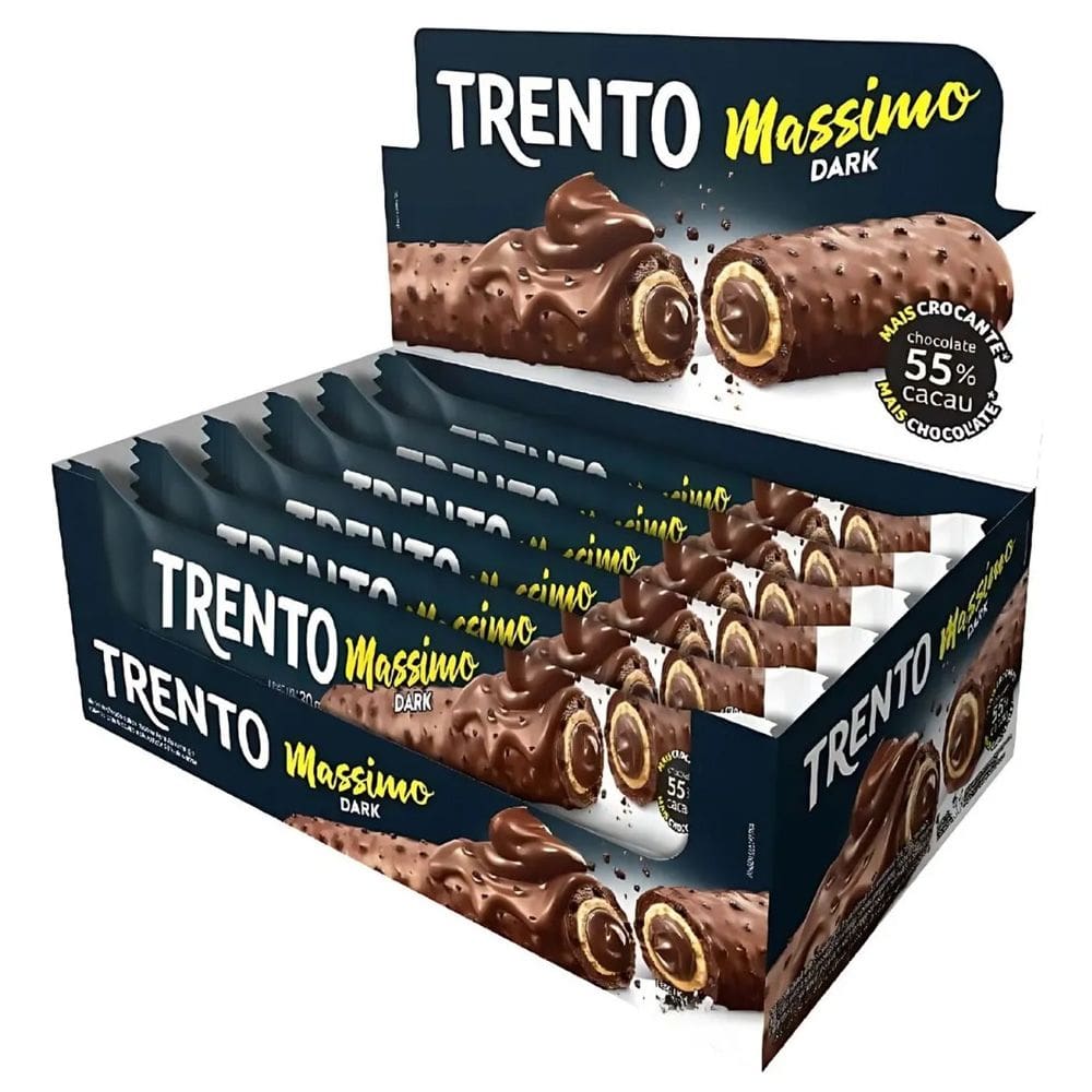 Caixa Chocolate Trento Massimo Dark 55% Cacau 15 Unidades