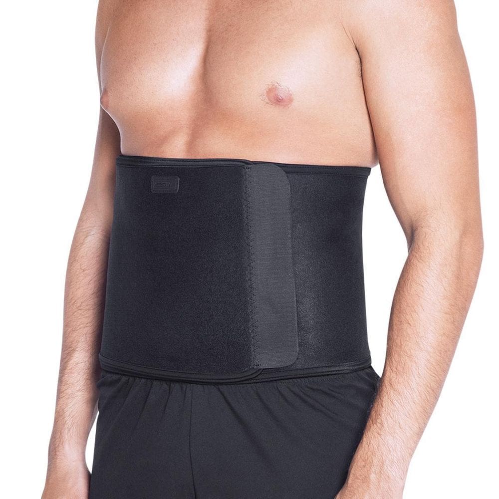 Faixa Abdominal Kestal Preta Unisex Ajustável