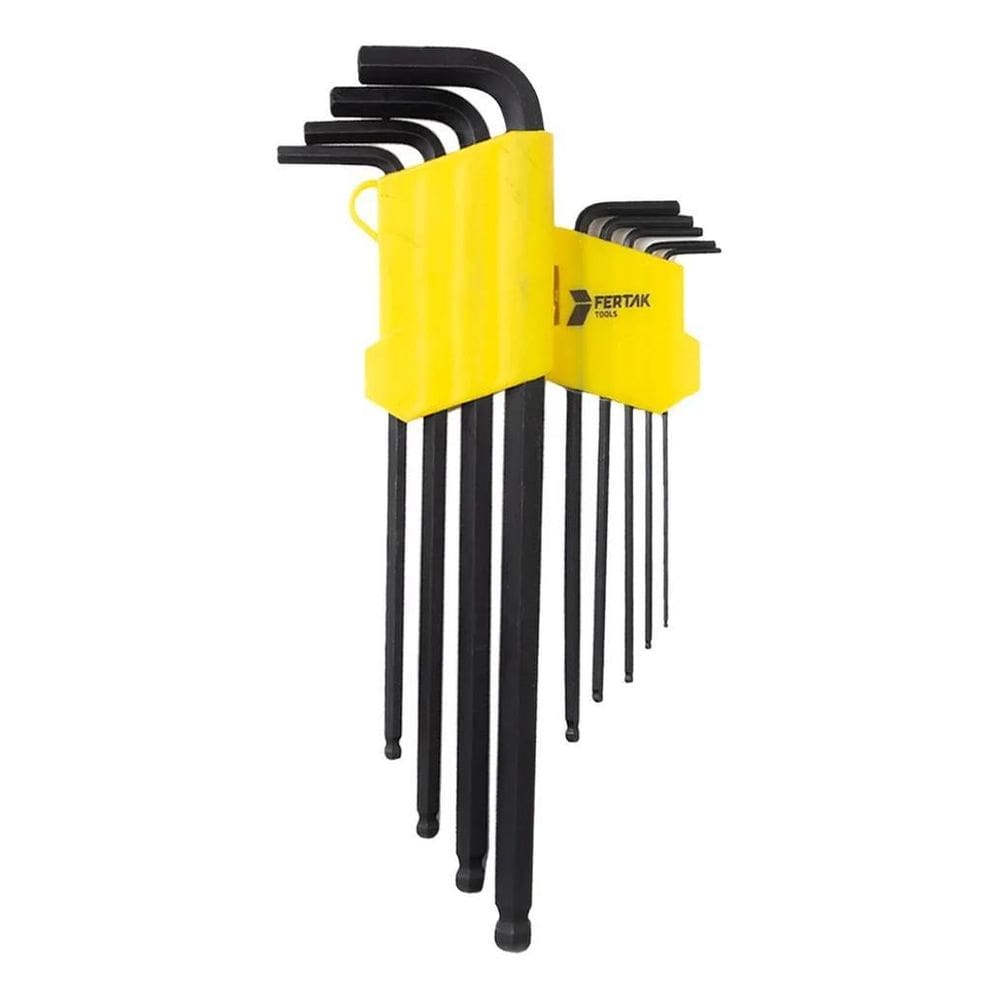 10X Kit Jogo Chave L Allen Hex Bola Extra Longa Torx 9 Un