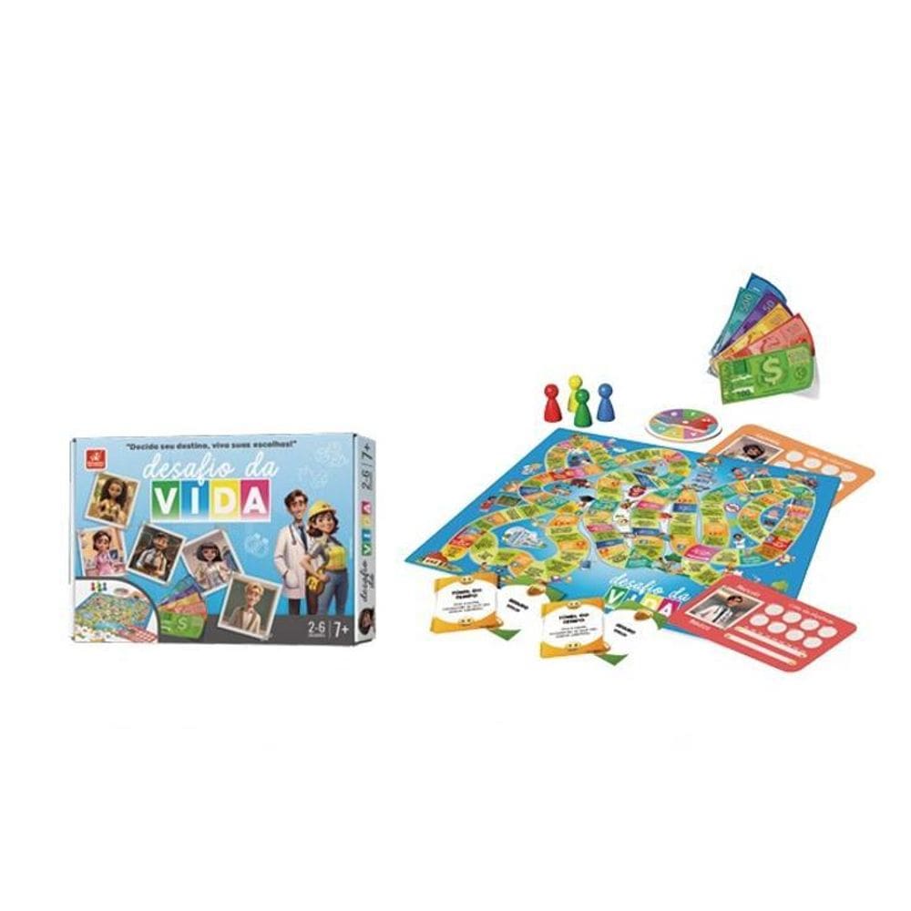 Jogo De Tabuleiro Desafio Da Vida Brincadeira De Criança